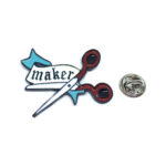 "MAKER" Scissors Lapel Pin