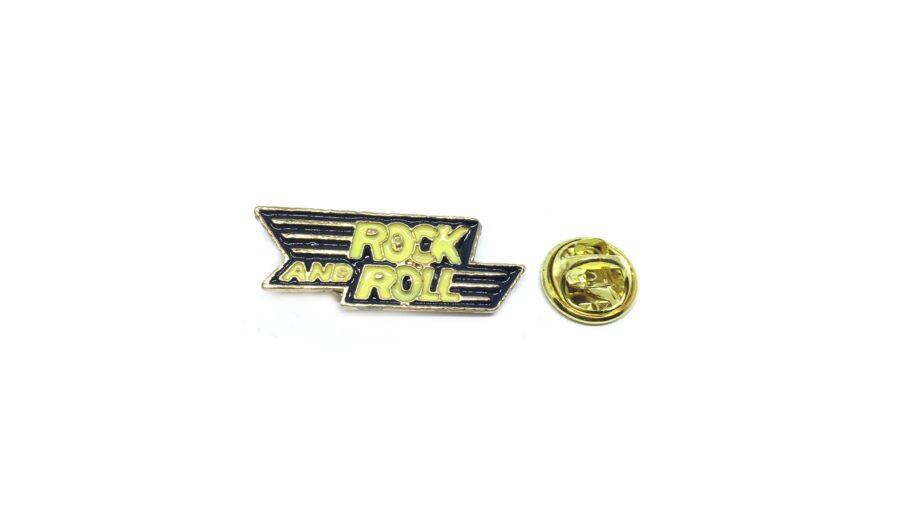 "ROCK AND ROLL" Word Lapel Pin