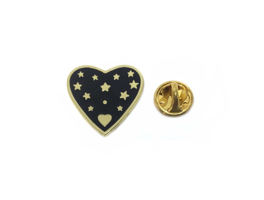 Star Heart Lapel Pin