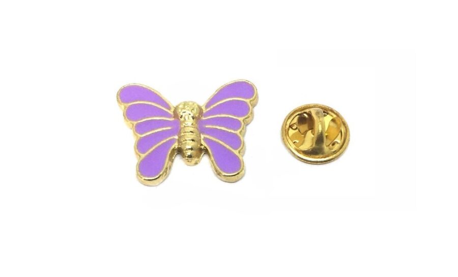 Purple Enamel Butterfly Pin