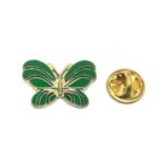 Green Enamel Butterfly Pin