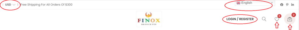 Header-top functionality