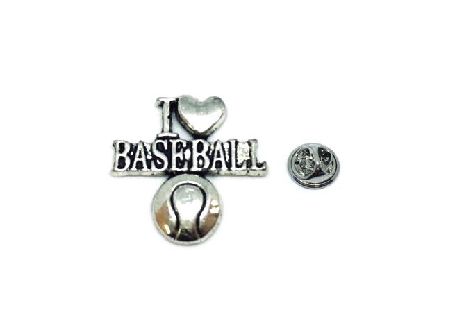 I Love Baseball Lapel Pin