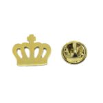 Gold plated Crown Lapel Pin