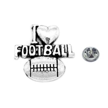 I Love Football Lapel Pin