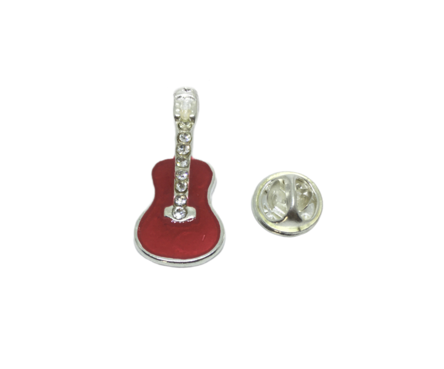 Red Guitar Enamel Pin