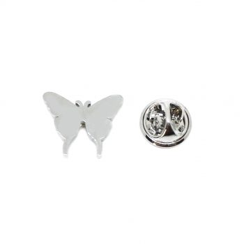 Silver Butterfly Pin Badge