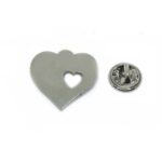 Silver Plated Tiny Heart Lapel Pin