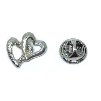 Double Heart Tiny Lapel Pin