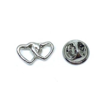 Double Heart Tiny Lapel Pin