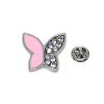 Pink Enamel Butterfly Lapel Pin