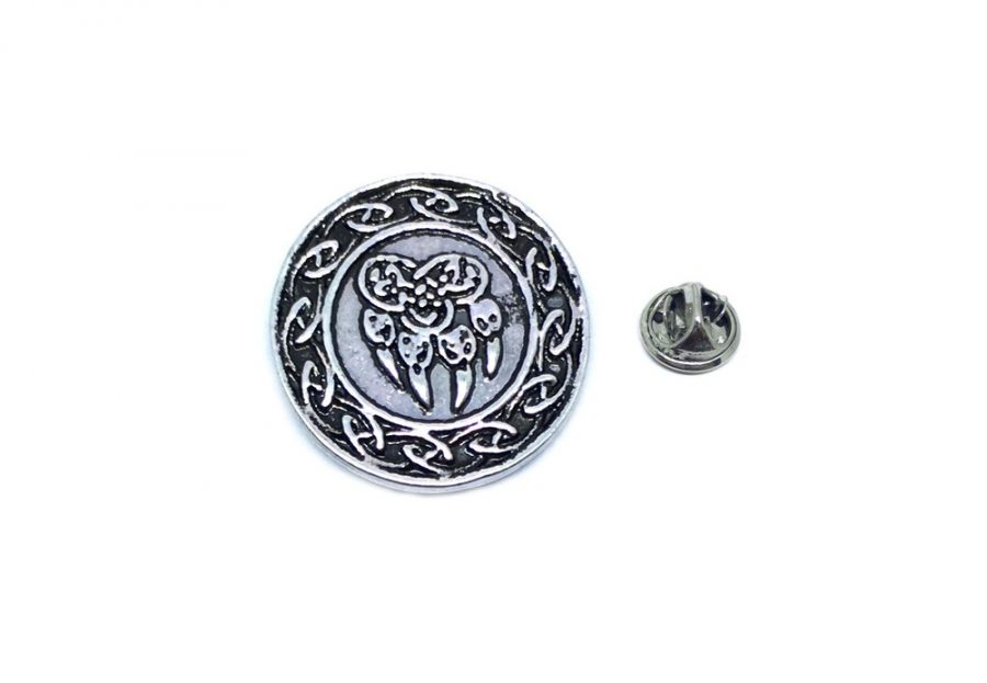 Celtic Wolf Foot Print Lapel Pin