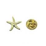 Gold Starfish Lapel Pin