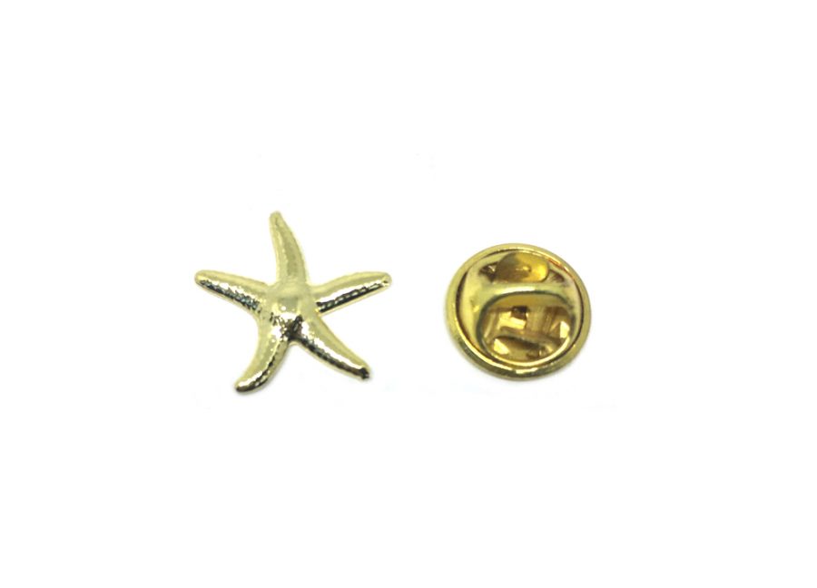 Gold Starfish Lapel Pin