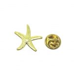 Gold Starfish Pin Badge
