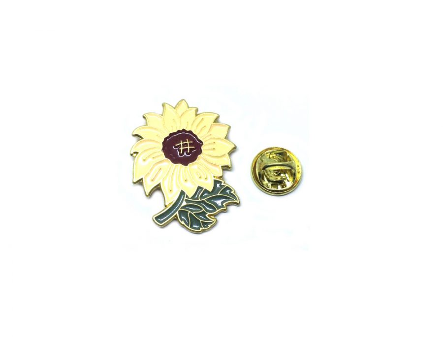 Enamel Sunflower Lapel Pins