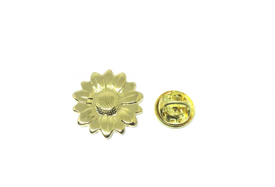 Gold plated Sunflower Lapel Pin