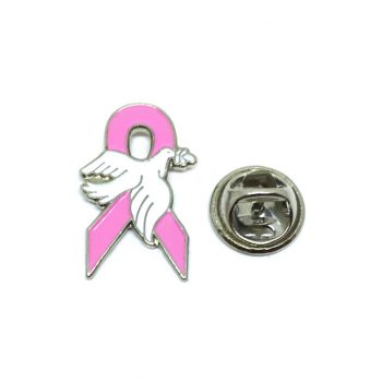 Dove Breast Cancer Pink Ribbon Pin