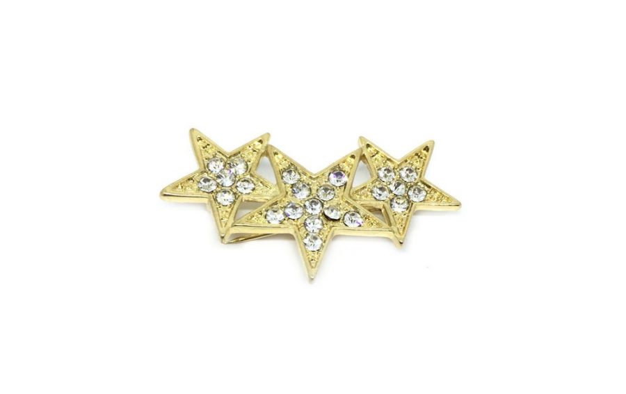 Rhinestone Star Brooch Pin