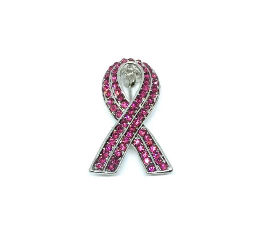 Breast Cancer Rhinestone Pin