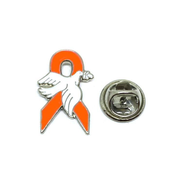 Leukemia Orange Ribbon Pins - FINOX