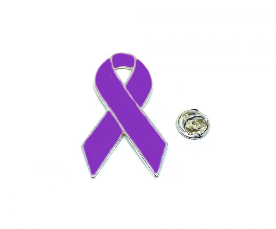 Purple Ribbon Lapel Pins