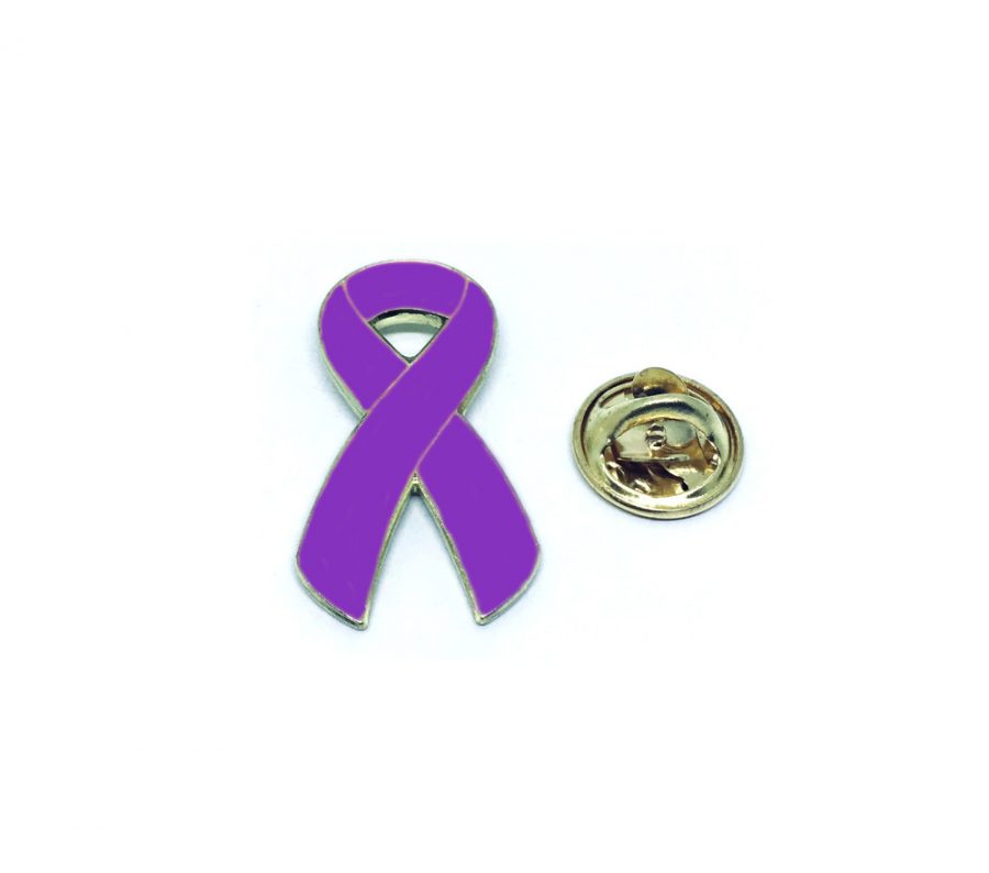 Purple Ribbon Pin