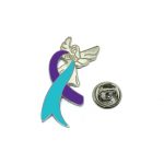 Suicide Awareness Ribbon Angel Pin