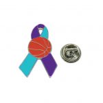 Suicide Awareness Ribbon Basketball Pin