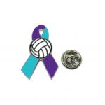 Suicide Awareness Ribbon Volleyball Pin
