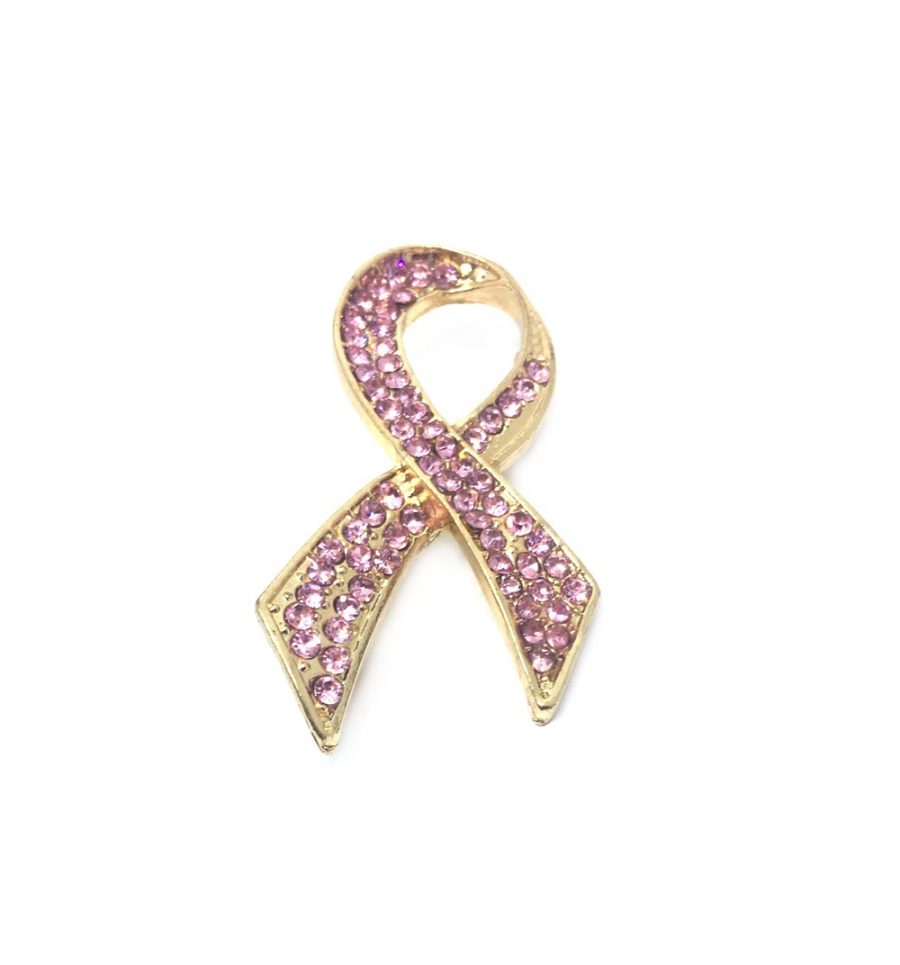 Breast Cancer Rhinestone Pin