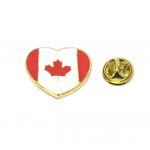 Canada Flag Heart Lapel Pin