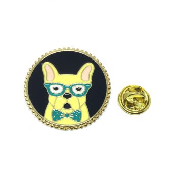 Cartoon Boston Terrier Dog Pin