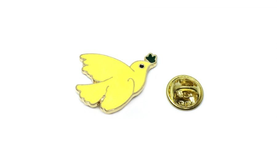 Dove with Olive Branch Pin