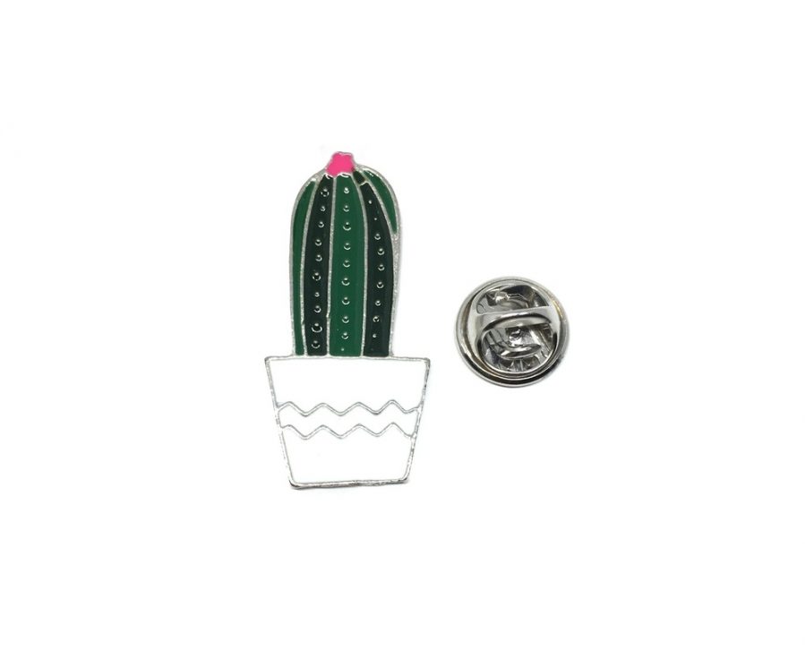 Enamel Cactus Lapel Pin