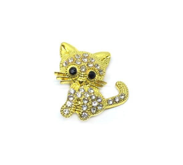 Crystal Cat Brooch