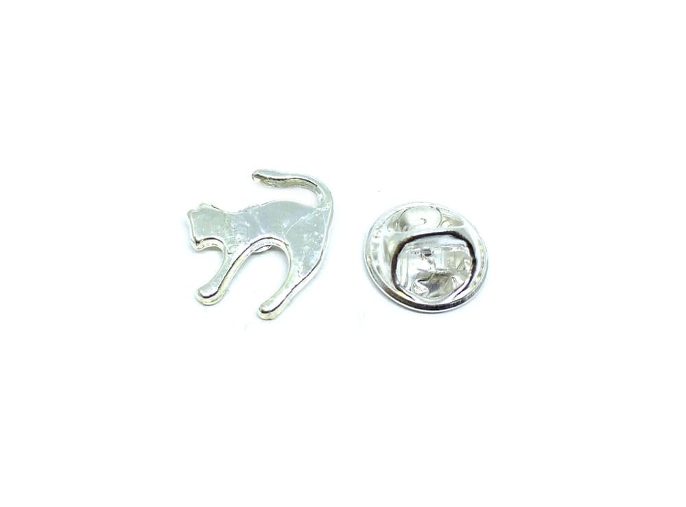 FCAT-087 Silver Cat Pin Badge Silver Cat Pin Badge