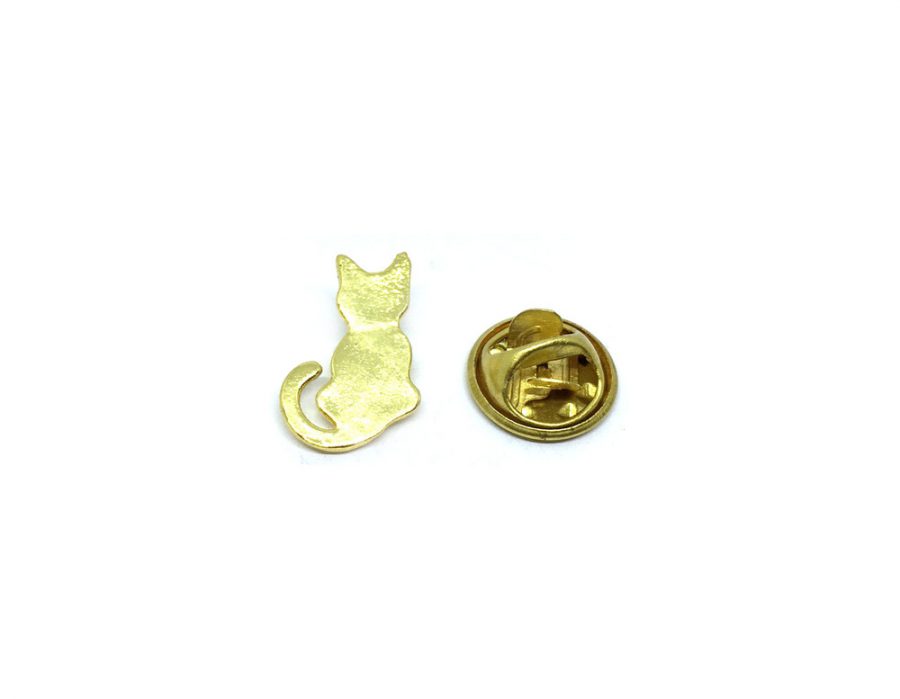 Gold Cat Lapel Pin