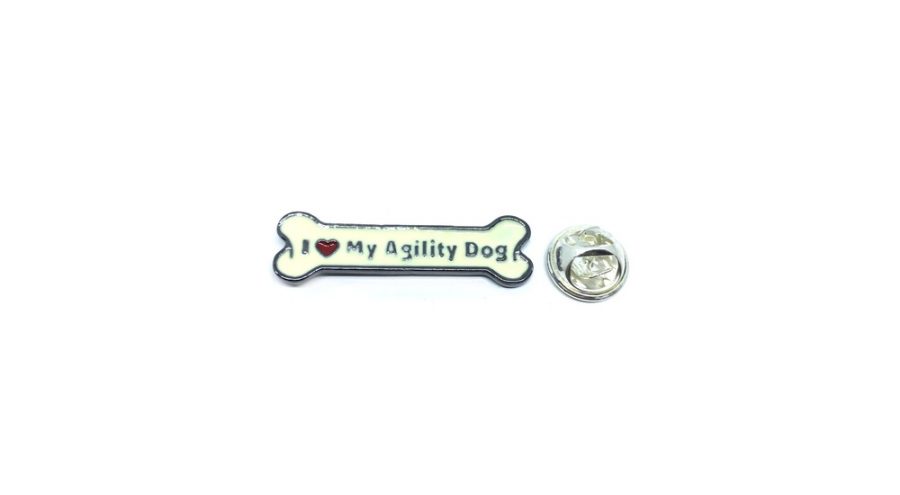 I Love my Agility Dog Pin