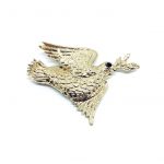 Large Gold Dove Brooch