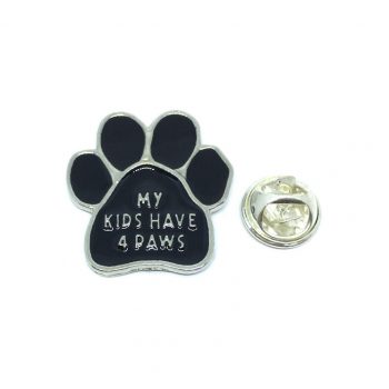 My Kids Have 4 Paws Dog Paw Pin