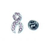 Pink Rhinestone Awareness Lapel Pin
