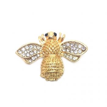 Rhinestone Bee Lapel Pin