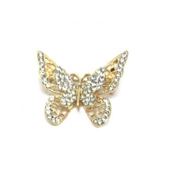 Rhinestone Butterfly Brooch