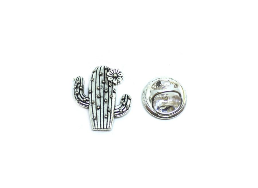 Silver Cactus Pin