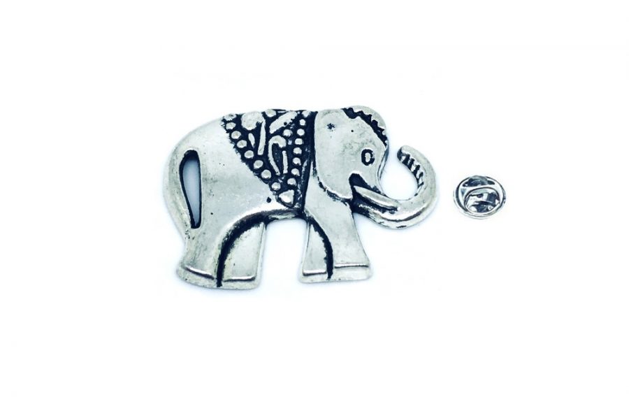 Silver Elephant Pin