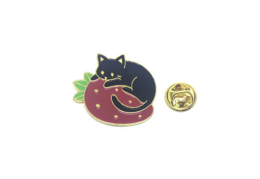 Strawberry Cat Pin