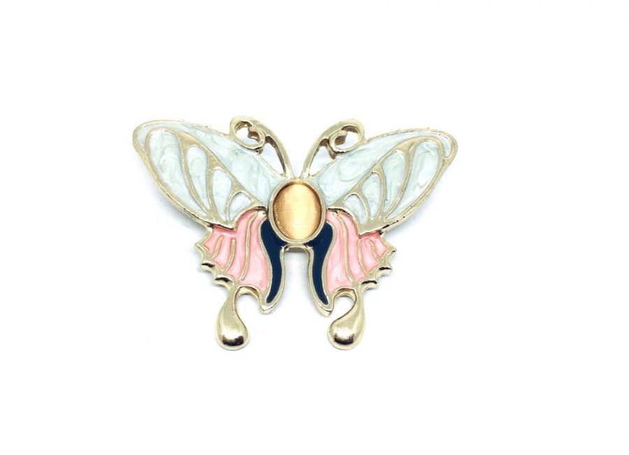 Vintage Enamel Butterfly Brooch