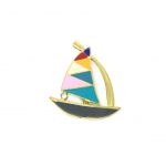 Colorful Sailboat Enamel Pin
