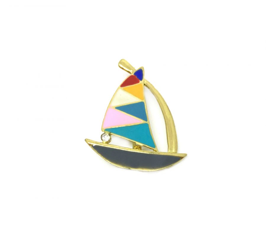 Colorful Sailboat Enamel Pin